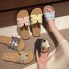 Fashion Skirt Non-slip One-word Slippers Women's Summer Wear 2025 New Versatile Flat-bottomed Cool Slippers Tide