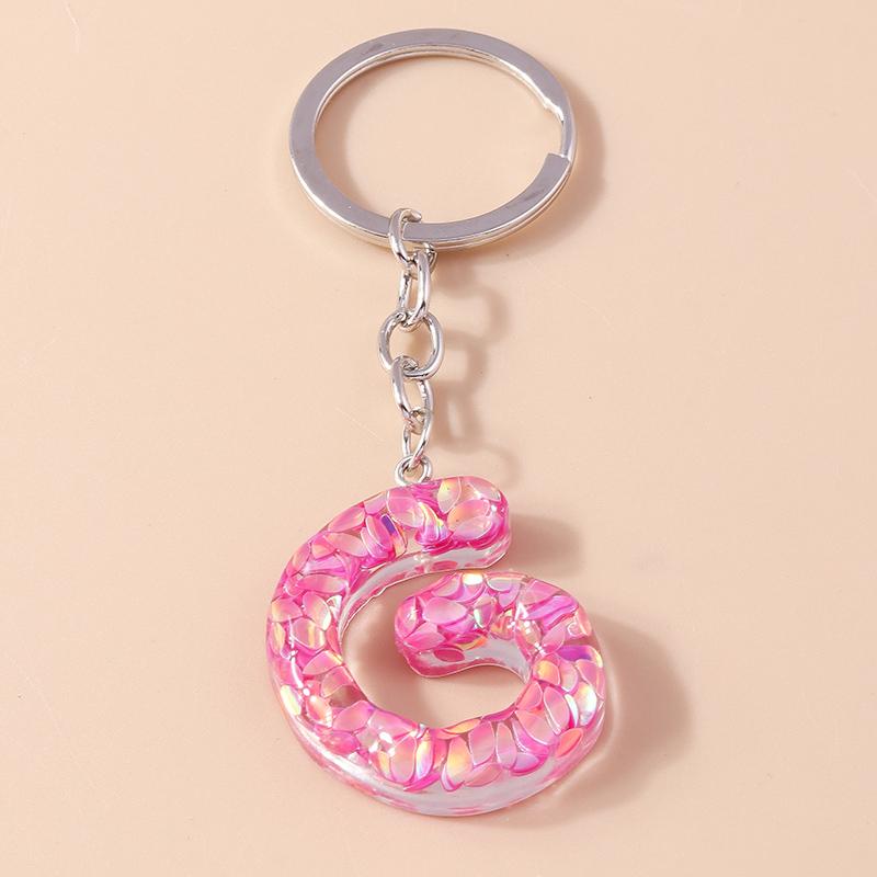 New Creative Flower Initial 26 Letter Keychain A-Z Alphabet Keyring Pendants for Women Girls Handbag Decor Jewelry Accessories
