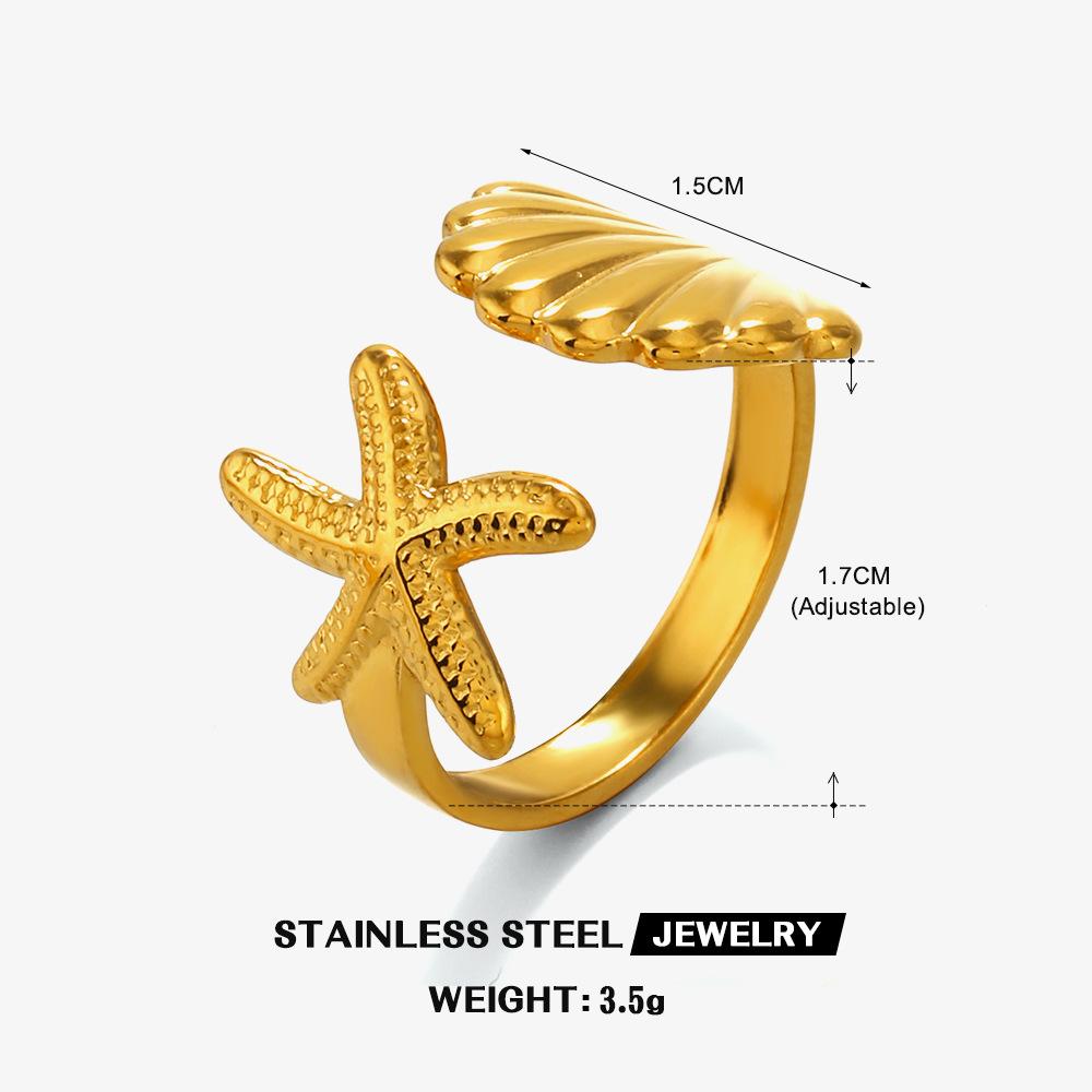 2026 New Stainless Steel Starfish Shell Earrings for Women Beach Vacation Style Luxury Thread Ear Dangle Jewelry Not Fading