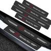 4Pcs Car Door Plate Carbon Fiber Threshold Protector Sticker For Mercedes Benz AMG GLC GLE CLA W204 W205 W203 W211 W212 W213