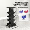 Dumbbell Set 3 Pairs of Dumbbells with Storage Stand Non-Slip Grip, 1-5 kg Hexagon