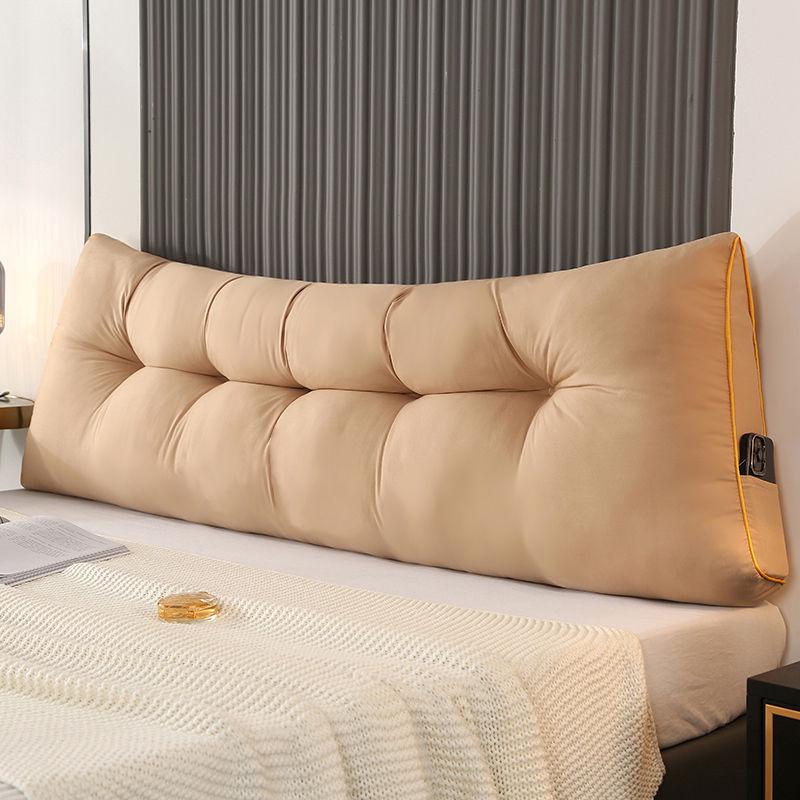 2025 Большой треугольный прикроватный валик - Подушка-спинка для мобильного использования, в стиле татами, мягкий, съемный и моющийся для спальни или дивана