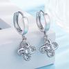 New 925 Silver Stud Earrings AAA Zircon High Quality For Women's Wedding Fine Jewelry Accessories Party Gift