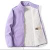 Lamb Fleece Jacket Women's Polar Fleece Coat Autumn and Winter with Fleece Thickened Thermal Top Cardigan