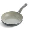 Greenpan Green Chef Frying Pan 20cm IH Compatible Ceramic Coating Interior and Exterior for Easy Cleaning No Harmful Substances Earth Color Quartz