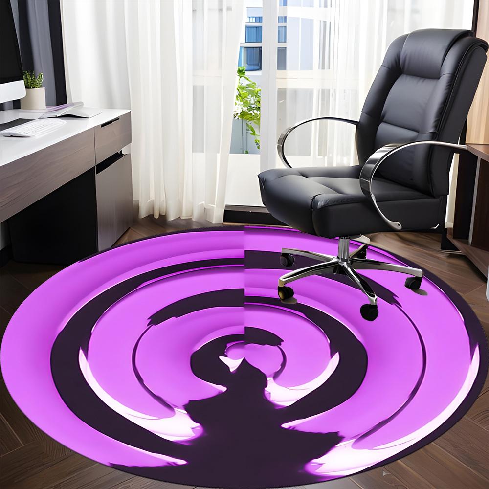 1pc Spiral Art Chair Carpet for Office - Durable, Ideal for Chair Mats, Stylish & Functional Decorative Rug yy260130045