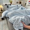 Simple Polka Dot Hairball Style Girl Heart, Skin-Friendly Soft Bed Quilt Cover Sheet Dormitory