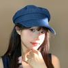 Newsboy Octagonal Cap Flat Peaked Hats Fashion Denim Berets  Ladies