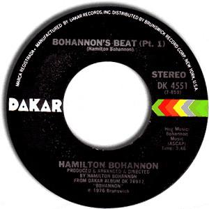 7-дюймовая пластинка HAMILTON BOHANNON - Bohannon's Beat (Пт. 1) / East Coas DK4551 Dakar Records 1976 US Soul/Funk Б/у