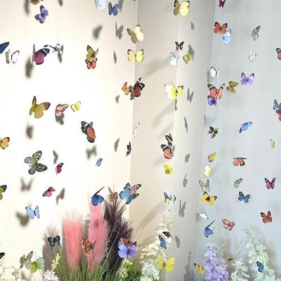 32 шт. Творческие DIY 3D Бабочки Разноцветные Двухслойные Наклейки на Стены Реалистичные Наклейки-Бабочки для Стен Декор Карточки