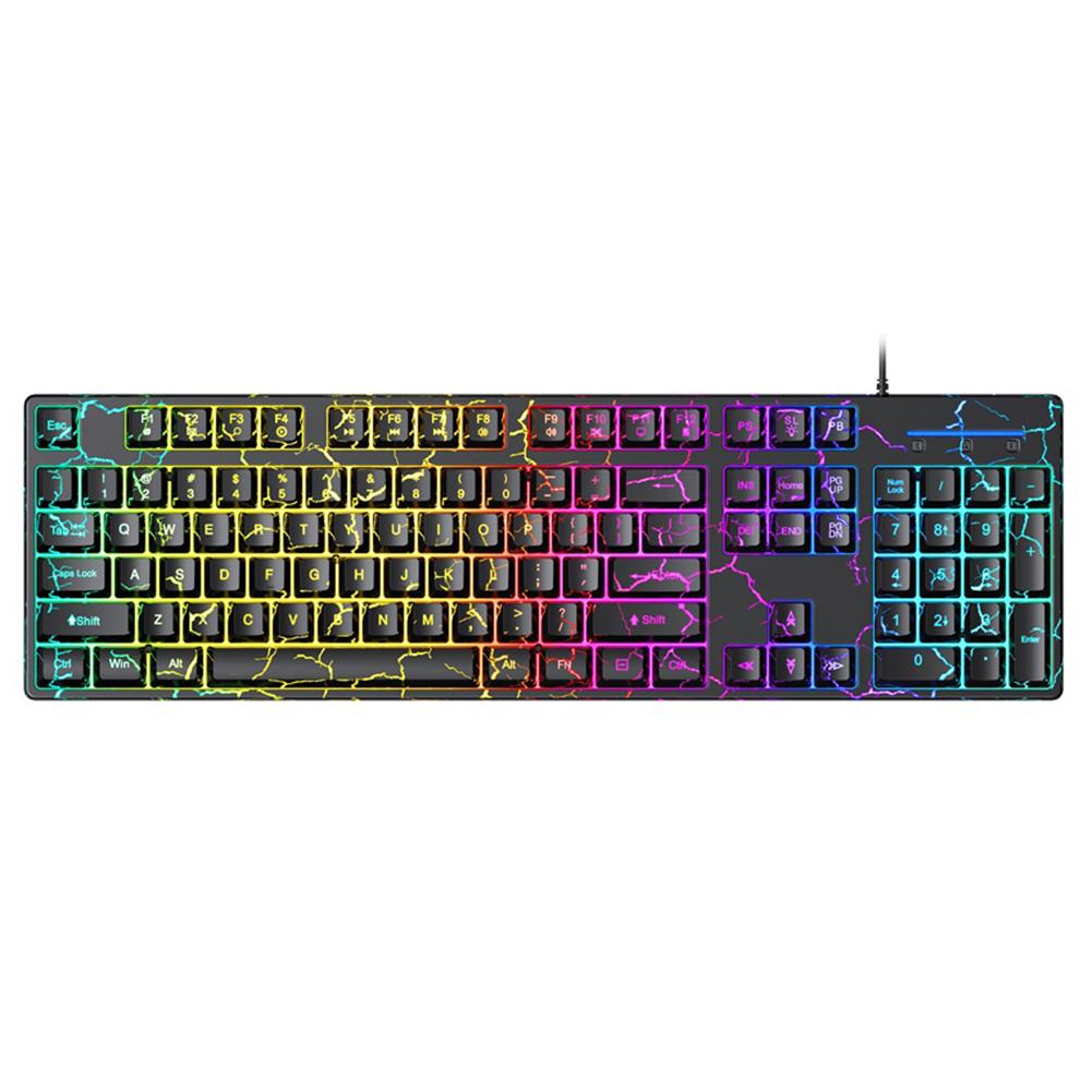 Wired USB Gaming Keyboard and Mouse Ergonomic Keyboard RGB Backlit Computer Keyboard 1.4M Compact PC Keyboard for Laptop Desktop