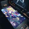 Mouse Pad Colorful Gaming Keyboard Rug Laptop Japan Anime XXL P-pokemon Jirachi Pattern Anti-slip Desk Mat PC Gamer LockEdge Mat