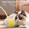 Interactive Rolling Ball Cat Toy Motion Activated Electric Moving Ball Toy with Long Tail 3 Modes Smart LED Cat Enrichment Toy for Indoor Cats