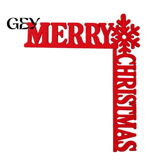 Holiday Party Room Supplies Christmas Wooden Door Corner Decor, Festive Gnome/Gingerbread House/Letter Frame Sign, No Ornament Drill Topper