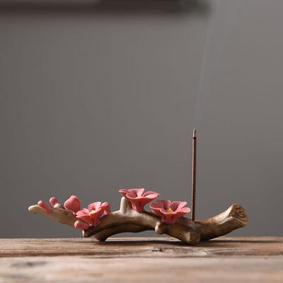 Домашний держатель, креативный держатель для благовоний, цветущая сливовая магнолия, ароматерапевтическая основа, курильница ручной работы, дзен-благовония, ретро