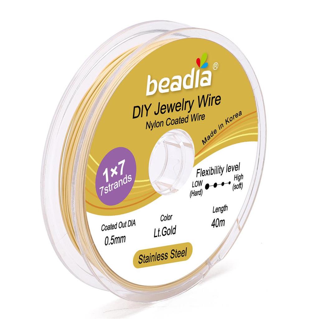 Korean 304 Stainless Steel Gold Silk Beading Wire for DIY Jewelry Making.