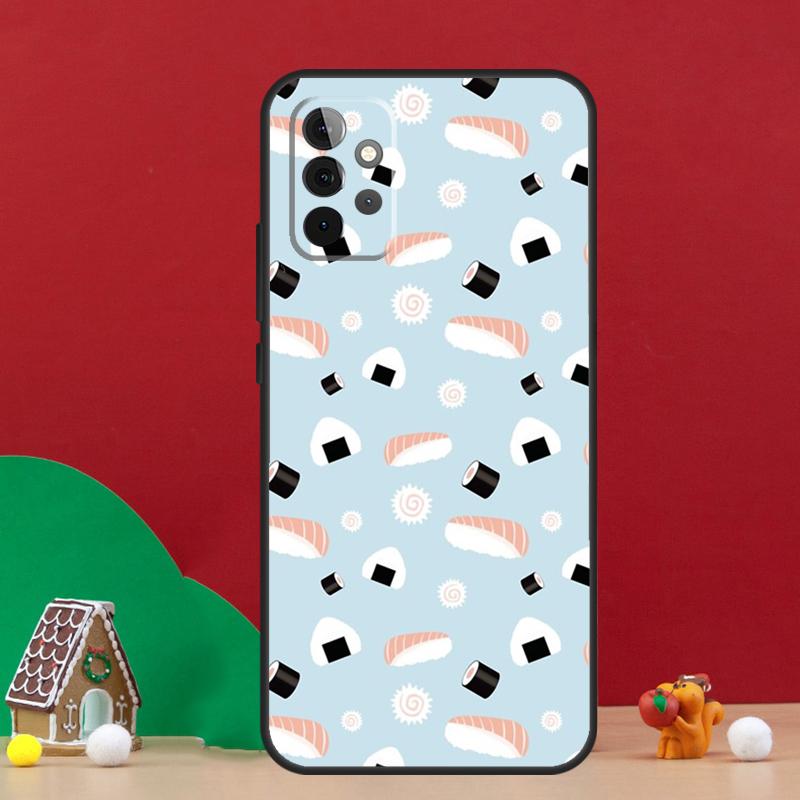 Чехол с кавайным узором суши для Samsung Galaxy A17 A06 A16 A56 A36 A54 A34 A14 A52 A32 A13 A23 A33 A53 A15 A35 A55