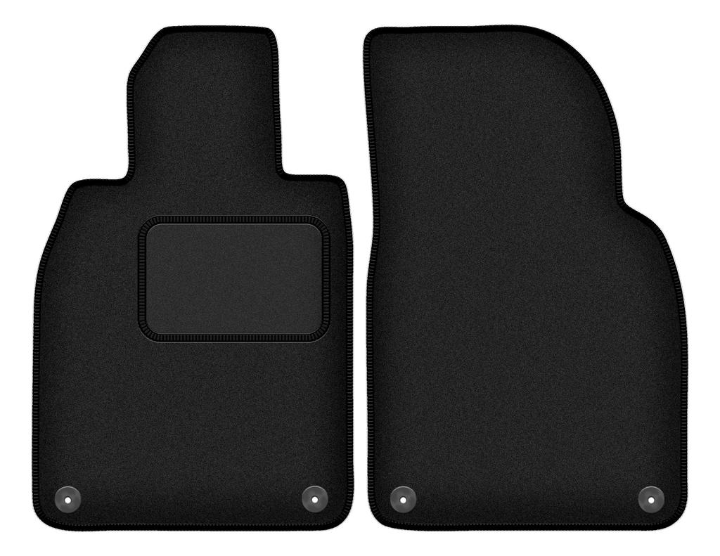 Black front floor mats for: Porsche Cayman 982 roadster (2016-)