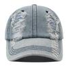 2024 Новая однотонная рваная бейсболка Стильная джинсовая кепка-snapback Хип-хоп Дышащая уличная одежда Потертые кепки для женщин и мужчин