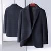 Handmade Double-sided Woolen Coat Single-breasted Two-button Suit Coat Business Casual Plaid Woolen Coat