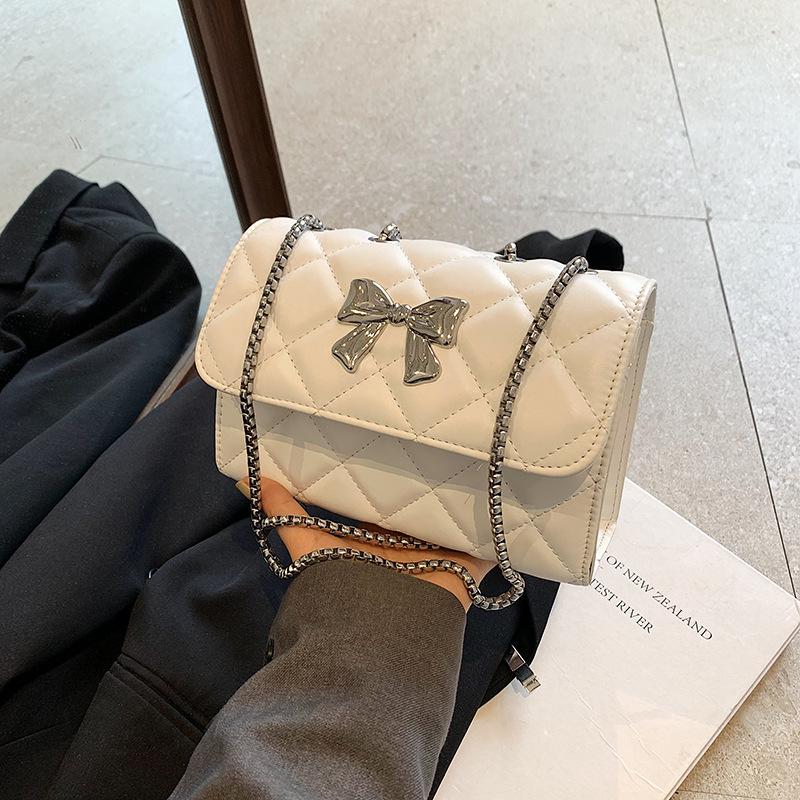 Новая модная маленькая сумка-цепочка в форме ромба в стиле аромата, корейская версия, простая маленькая квадратная сумка через плечо для женщин