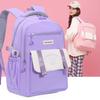 Fashionable And Durable Nylon Girls Backpack For School With Weaving And Stitching Elements