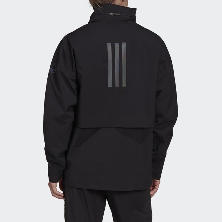 adidas Terrex C Myshelter Rain.RDY Водонепроницаемая уличная куртка с капюшоном Мужские куртки Черные H65700