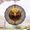 Metal Owl Wind Spinner Garden Decor 3D Kinetic Art with 360 Rotating Hook for Outdoor Patio Yard Balcony No Batteries Needed Unique Gift