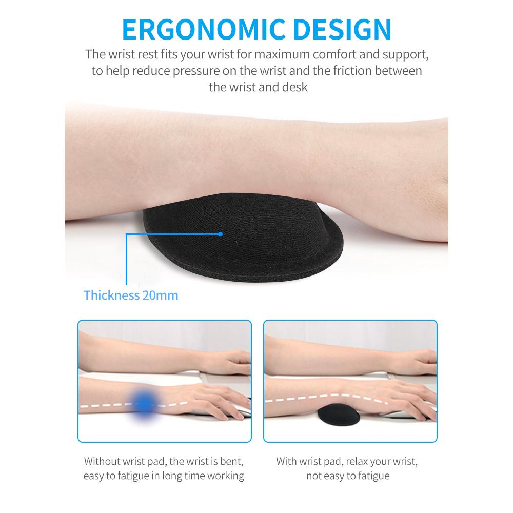 Эргономичная подставка для запястья мыши, мягкая подставка для запястья из пены с эффектом памяти, портативная противоскользящая подставка для запястья, запястье