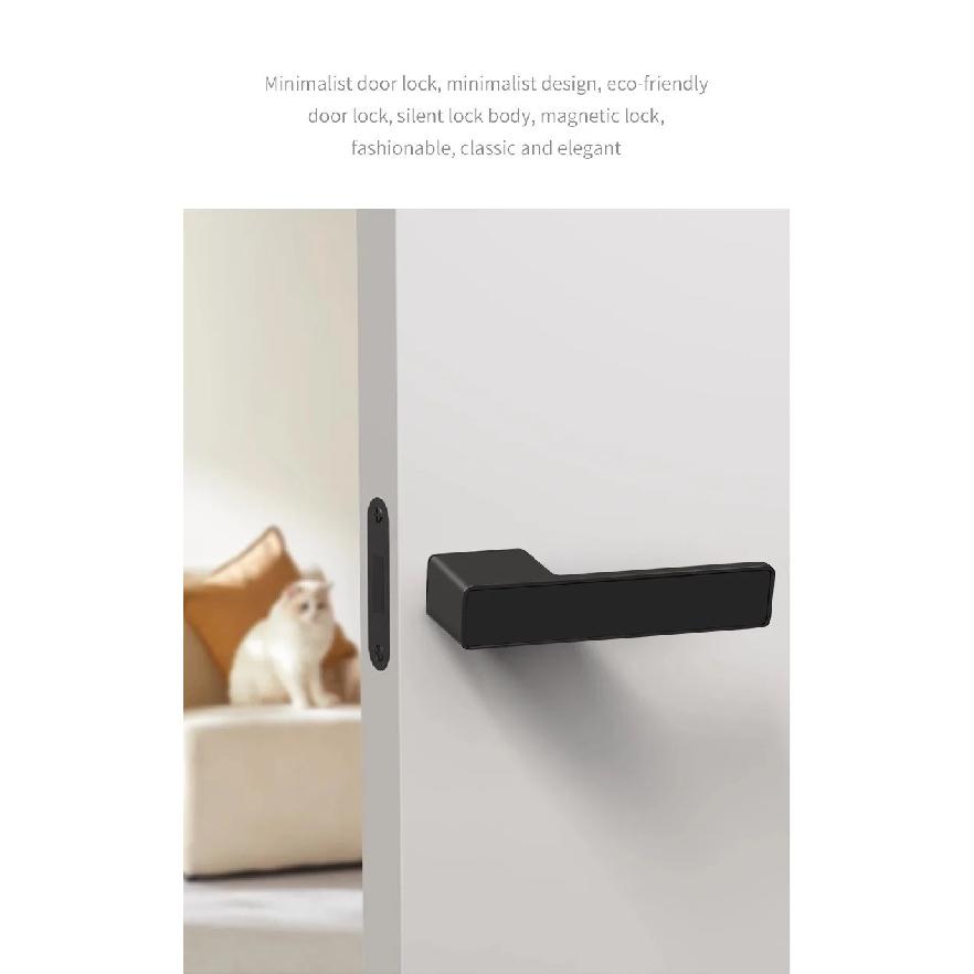 European-style minimalist ecological lock new hidden keyhole bedroom study magnetic silent door lock