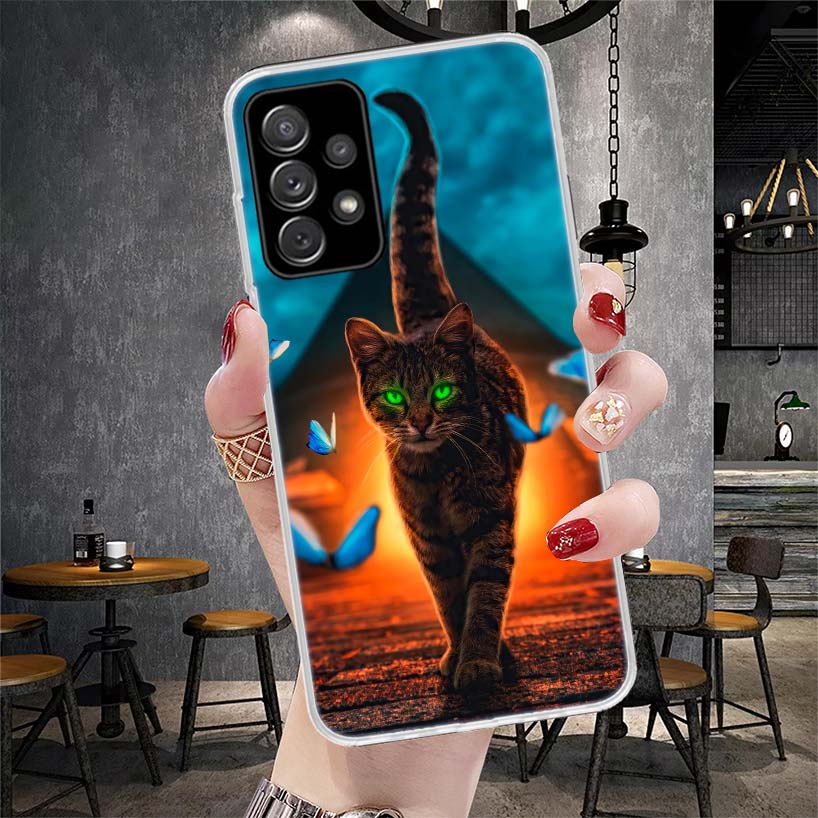 Крутой Чехол для Телефона с Изображением Большого Кота Тигра Мягкий Для Samsung Galaxy A12 A22 A32 A52 A72 A02S A51 A50S A71 A70 A31 A20S Note 20 Ultra S1