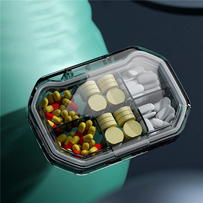 4/6 сетки, коробка для хранения таблеток, портативный дорожный чехол для таблеток, водонепроницаемый органайзер для таблеток, пластиковые капсулы