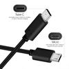 Прочный ПВХ USB Type-C на Micro USB Кабель для передачи данных для Galaxy-S7/-S6, HTC-One и других - 0,5 м 1 м 1,5 м (черный )