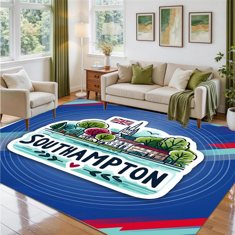 Southampton Design Crystal Velvet Rug Soft Decorative Mat for Bedroom Entrance