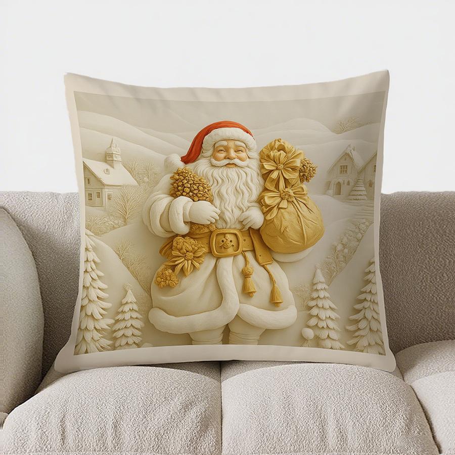 Декор для дома: Олени и Домики: Зимний Лес-Принт Наволочка для Подушки Чехол для Подушки Подходит для Дивана Спальни Автомобиля