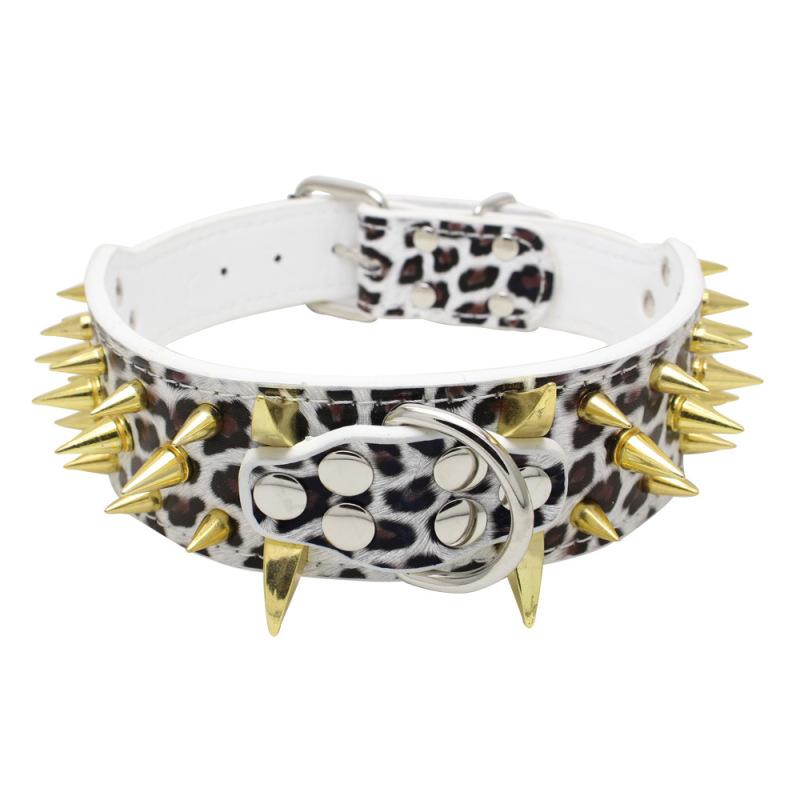 Кожаные ошейники с шипами для цепочки для собак