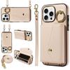 Leather Mobile Phone Case for iPhone 15 Pro with Card Slots and Diagonal Design. Protects Your Apple 14 Mobile Phone.