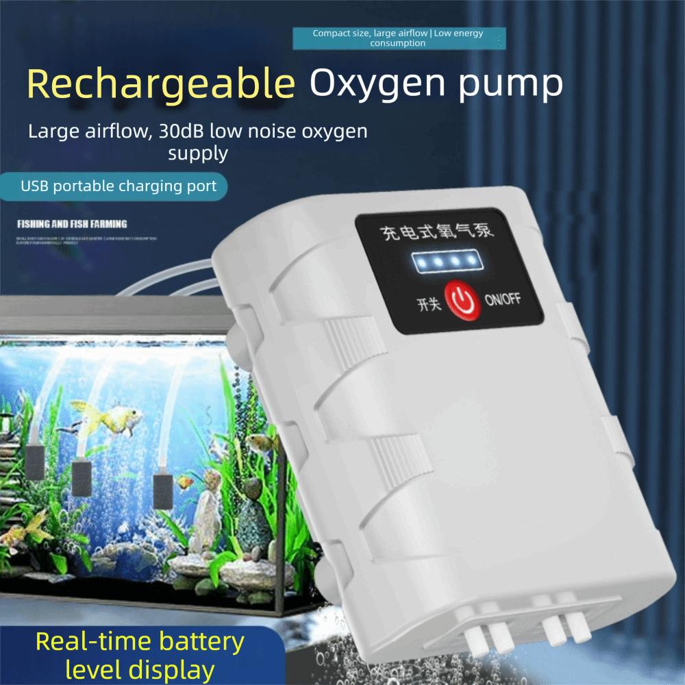 High Air Flow Fish Tank Air Pump USB Rechargeable Aquarium Aerator Aquarium Oxygen Pump Fishing