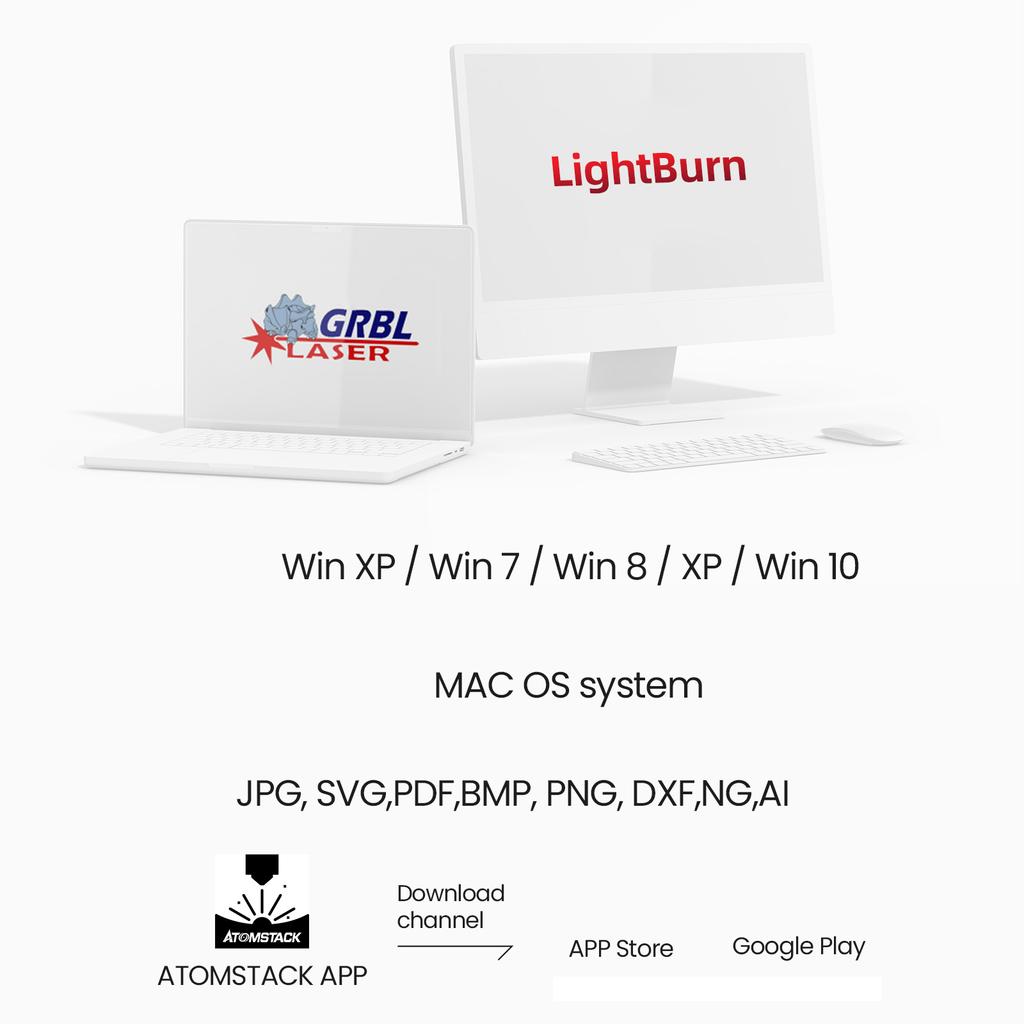 Atomstack S40 Pro 40W Laser Engraver with Dual Air Assist Pump One Button Switch CutEngrave Mode