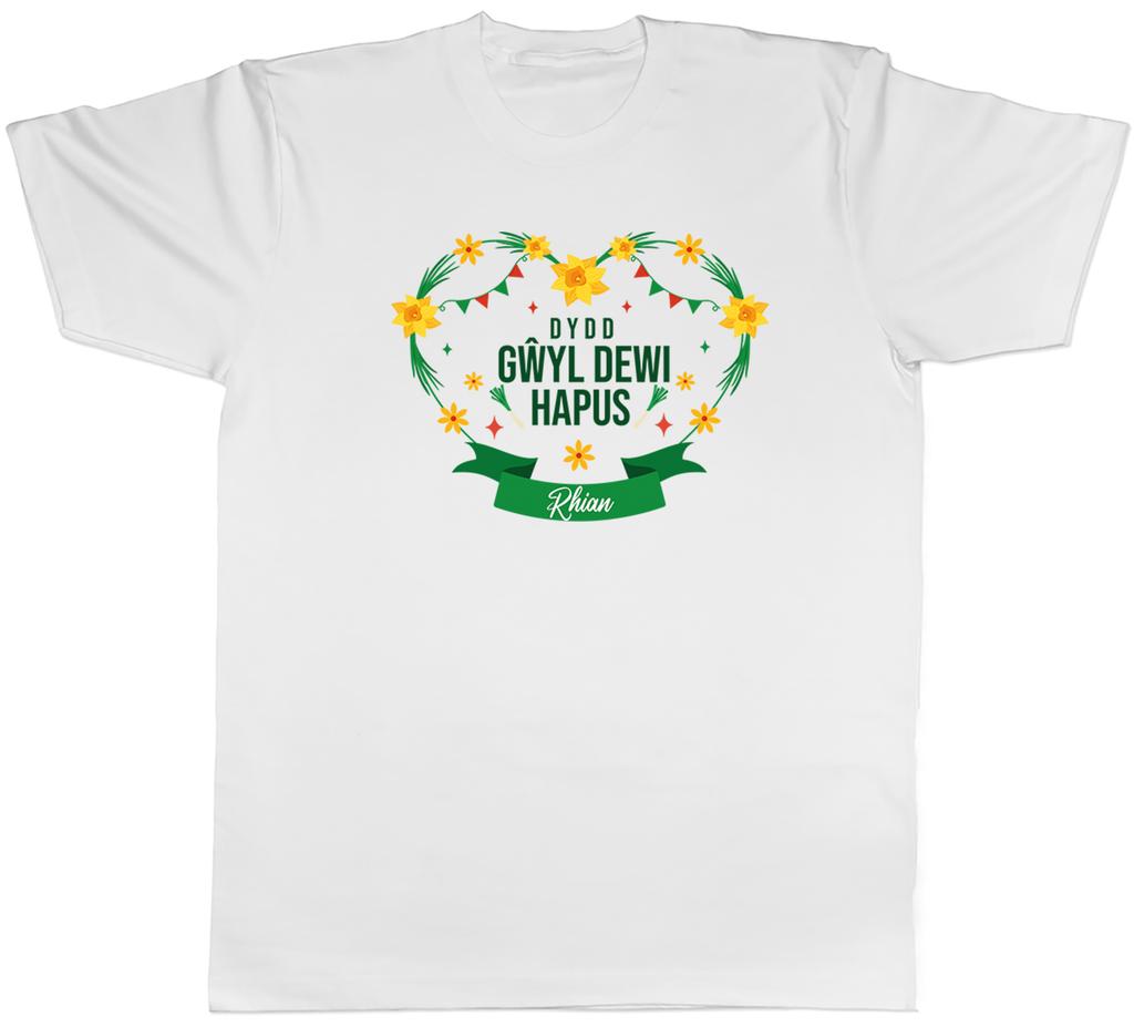 Personalised St Davids Day Unisexs TShirt Dydd Gwyl Dewi Hapus Tee Gift
