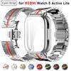 Чехол+Ремешок Для Redmi Watch 5 Active Мягкий ТПУ Чехол Для Xiaomi Redmi Watch 5 Lite Роскошный Металлический Ремешок Для Часов Браслет из Нержавеющей Стали