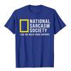 Национальное общество сарказма Смешная саркастическая мужская женская футболка с буквенным принтом, футболка из хлопка, мужская свободная повседневная футболка