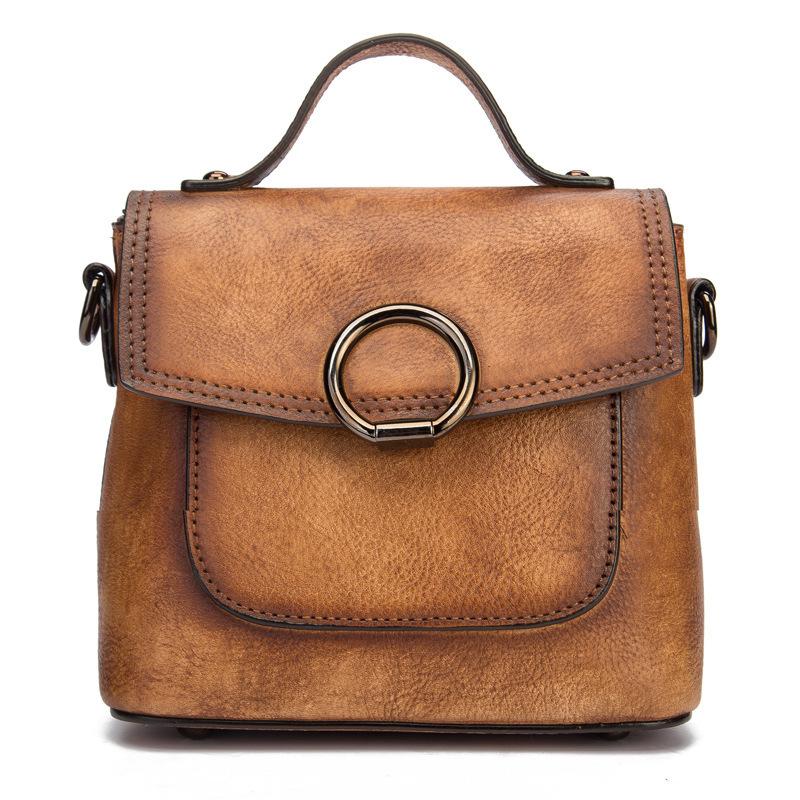 Маленькая квадратная сумка на одно плечо из коровьей кожи Баотоу, простая повседневная сумка в стиле ретро