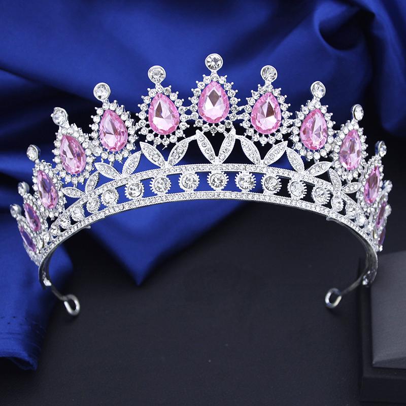 Винтажная корона-капля для королевы, свадебная, для выпускного бала, украшение для волос, тиары для невесты, косплей, аксессуары для головы