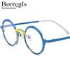 Unisex Versatile Multicolor Ultralight Titanium Round Eyeglass Frames for Myopia with Prescription Option