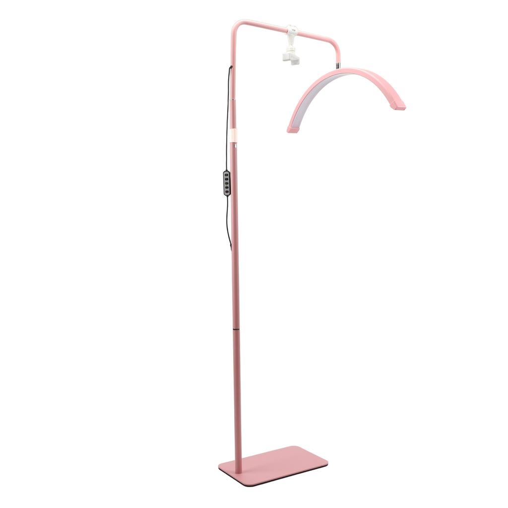 Half Moon Light U Shaped LED Fill Light Height Adjustable Infinitely Dimmable Beauty Floor Lamp for