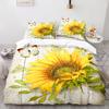 Желтые подсолнухи Пододеяльник размера King Queen Красивый цветочный постельный комплект для детей, девочек, женщин. Девичий, милый, с цветами, мягкий пододеяльник.