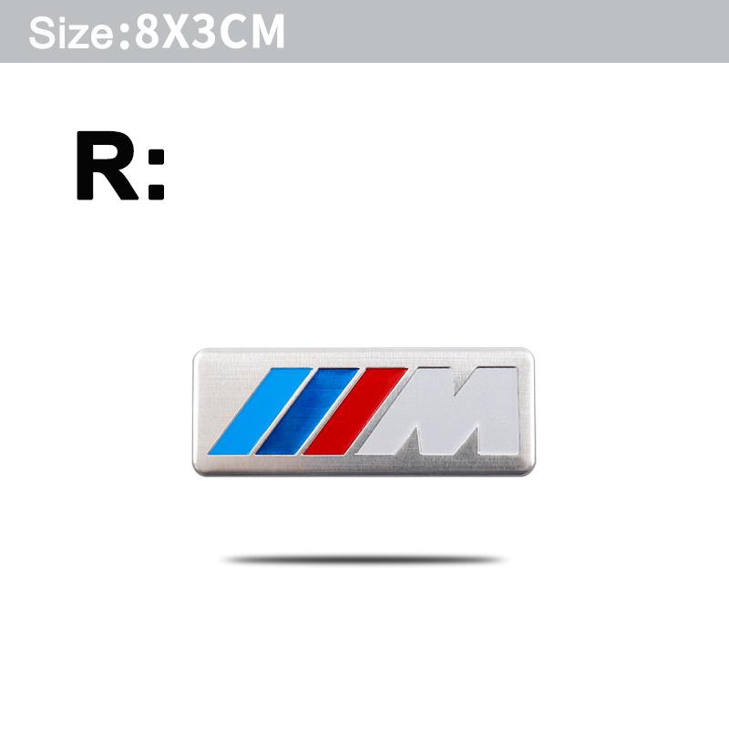 ljqvz9 Car Styling Emblem Aluminum Alloy Car Fender Trunk Badge Stickers For Bmw M E90 E60 F30 F10 E39 E36 F20 G30 G20 E87 E92 E91.