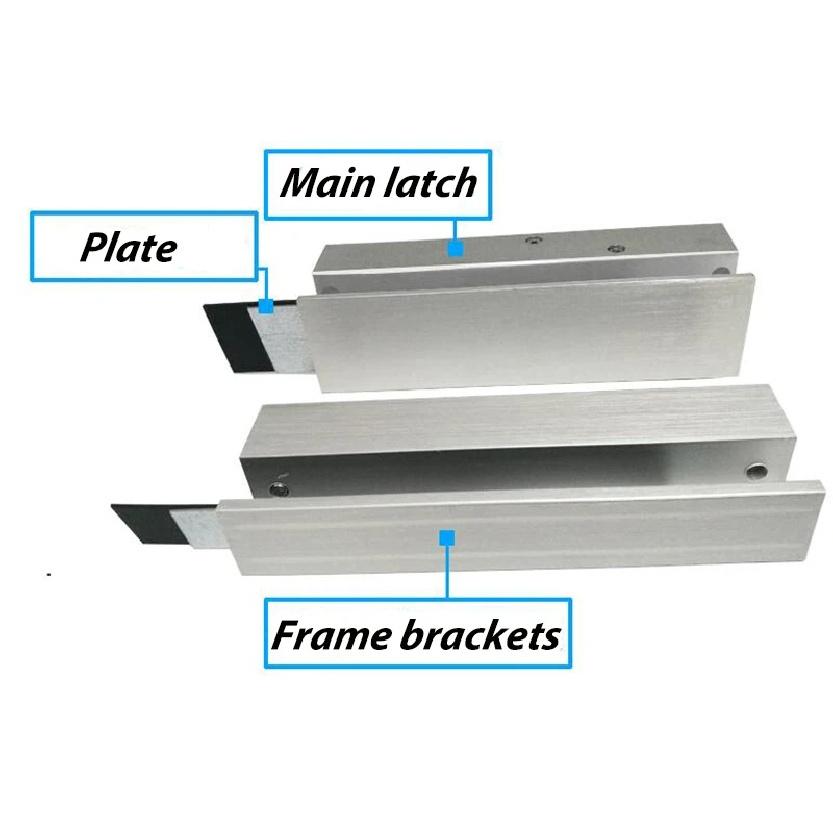 12V Electric Latch Bolt Lock Drop Bolt for Framless Glass Door Swing Glass With NO COM Signal Feedback Fail Safe