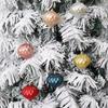 Shiny Christmas Ball Pendant Fine Texture Painted Thread Ball Decoration Props